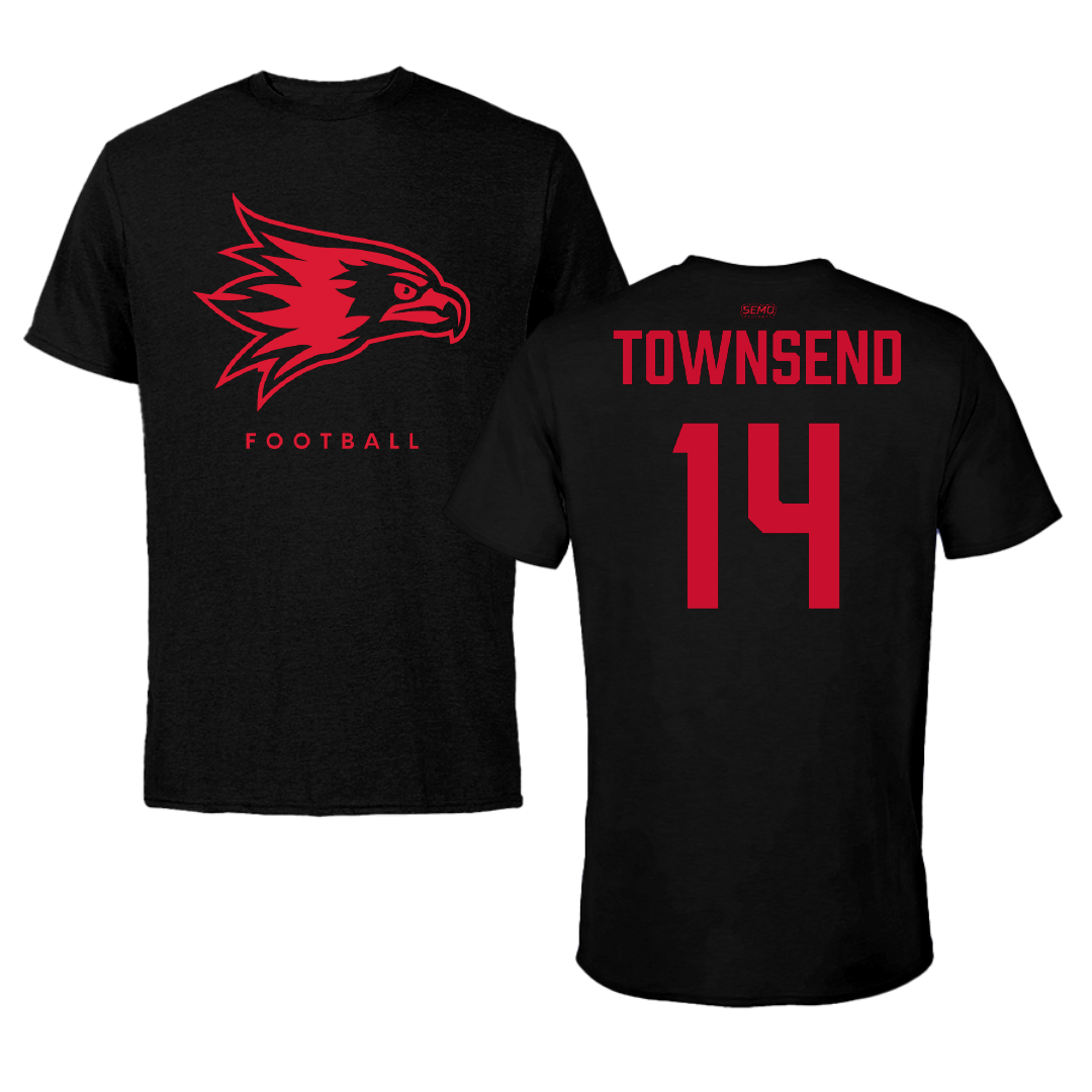 Southeast Missouri State University Football Black Performance Tee - #14 Amare Townsend