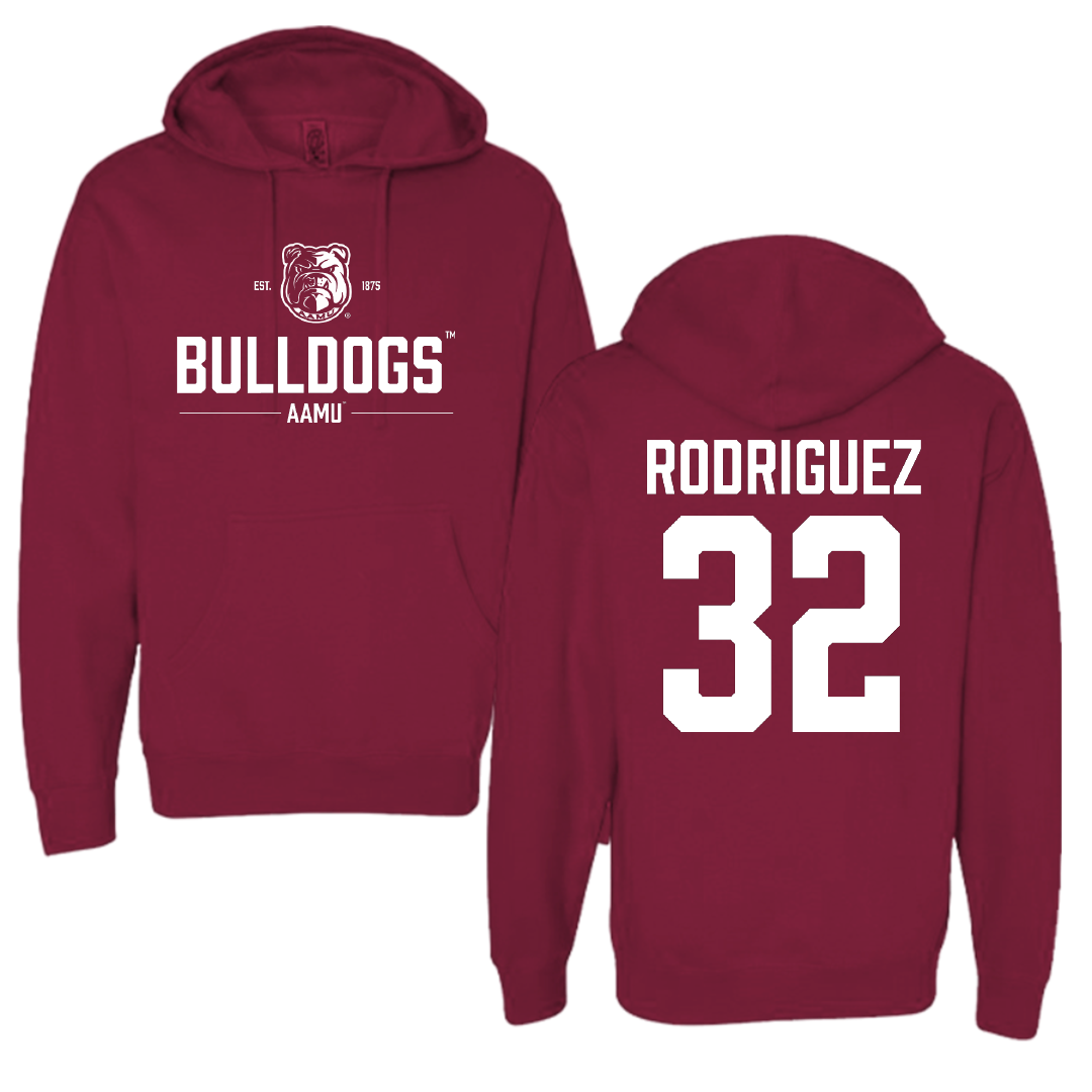 Alabama A&M University Baseball Maroon General Hoodie - #32 Edgar Rodriguez