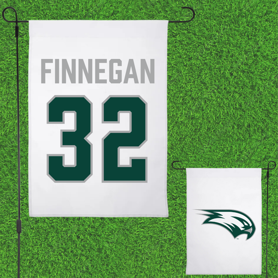 Wagner College Baseball White Garden Flag - #32 Quinn Finnegan