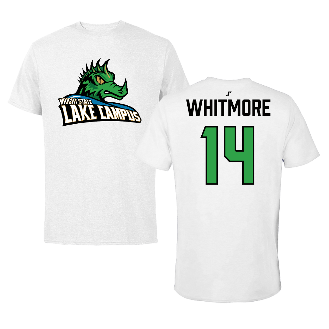 Wright State University Lake Campus Basketball (M) White Tee - #14 Marcus Whitmore