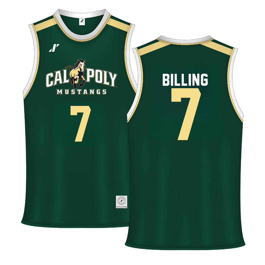 Cal Poly Green Basketball Jersey - #7 Jordan Billing