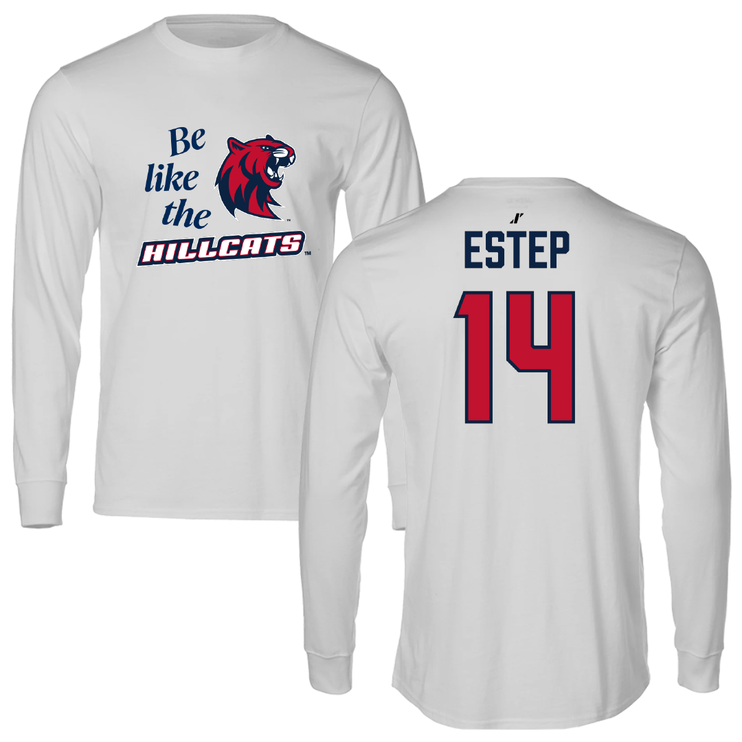 Rogers State University Baseball Light Gray Be Like Us Performance Long Sleeve - #14 Christian Estep