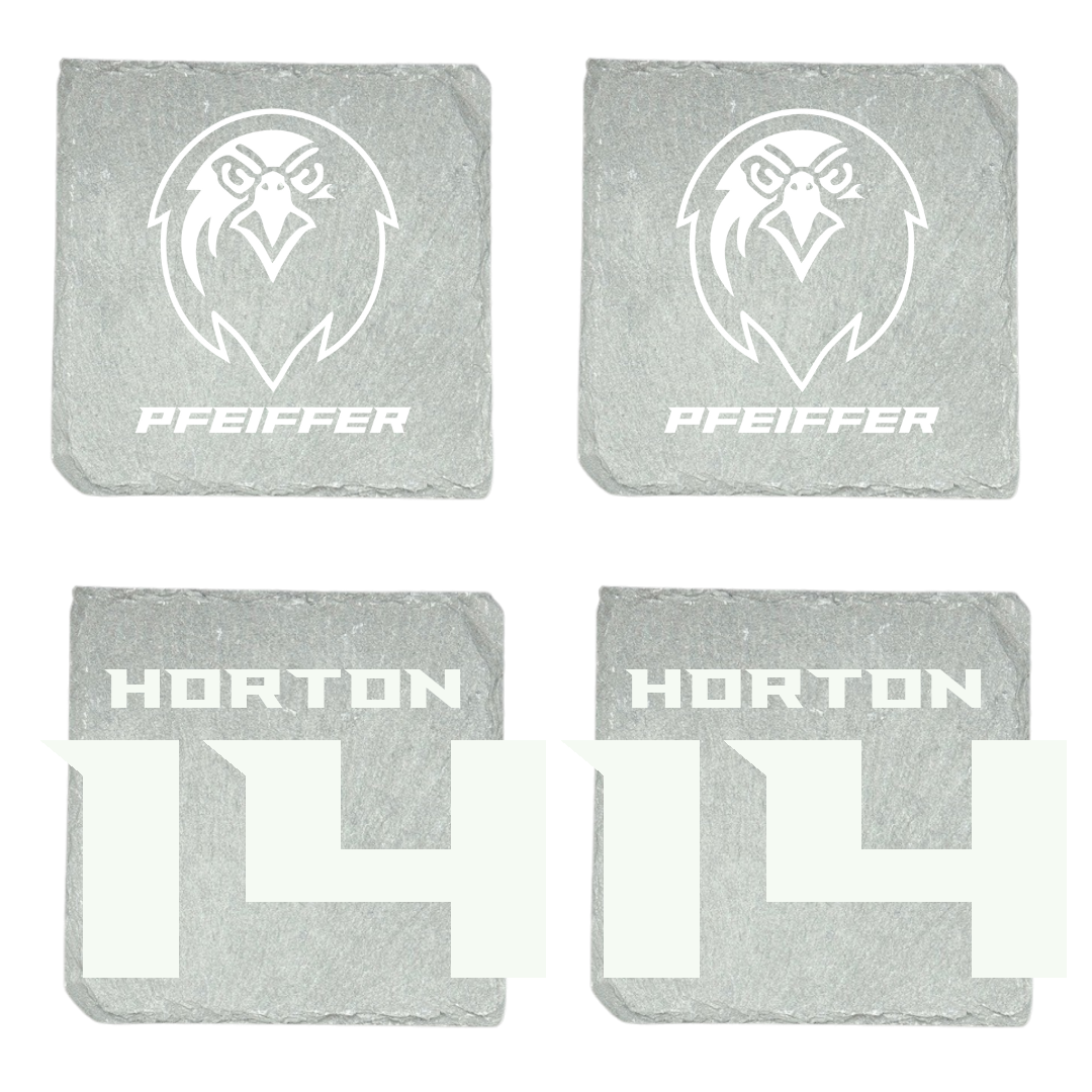 Pfeiffer University Basketball (W) Stone Coaster (4 Pack)  - #14 Miya Horton