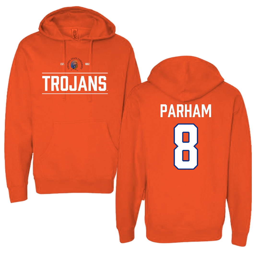 Virginia State University Softball Orange General Hoodie - #8 Lauren Parham