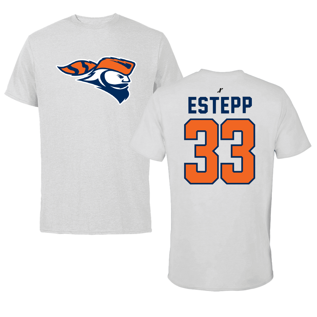 Carroll University Basketball Light Gray Performance Tee - #33 Dennis Estepp