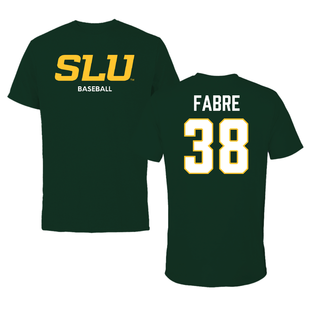 Southeastern Louisiana University Baseball Forest Green Performance Tee - #38 Larson Fabre