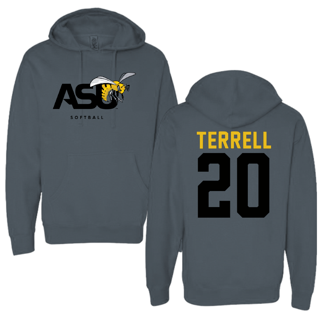 Alabama State University Softball Dark Gray Hoodie - #20 Jaibriel Terrell