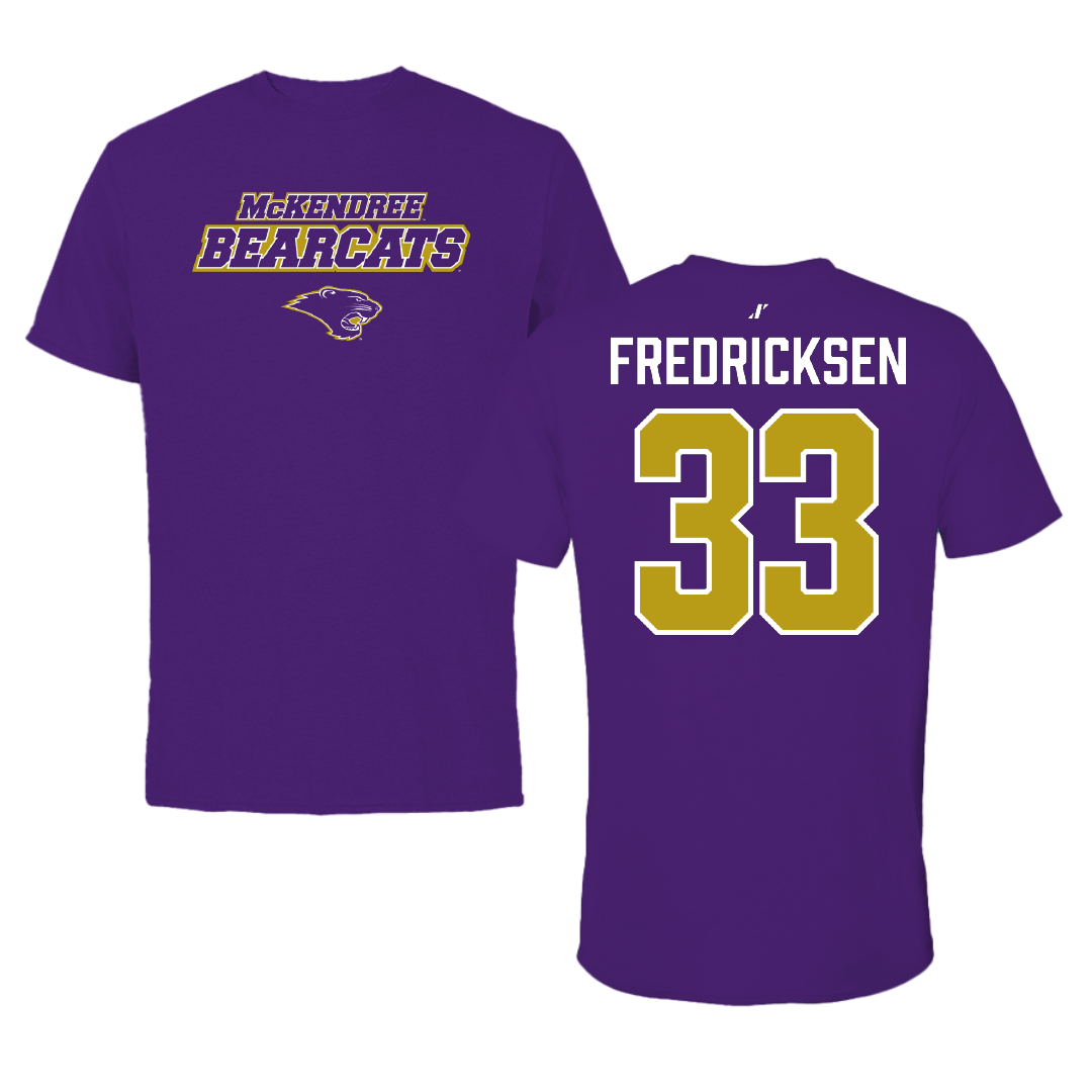 McKendree University Basketball Purple General Tee - #33 Jakob Fredricksen