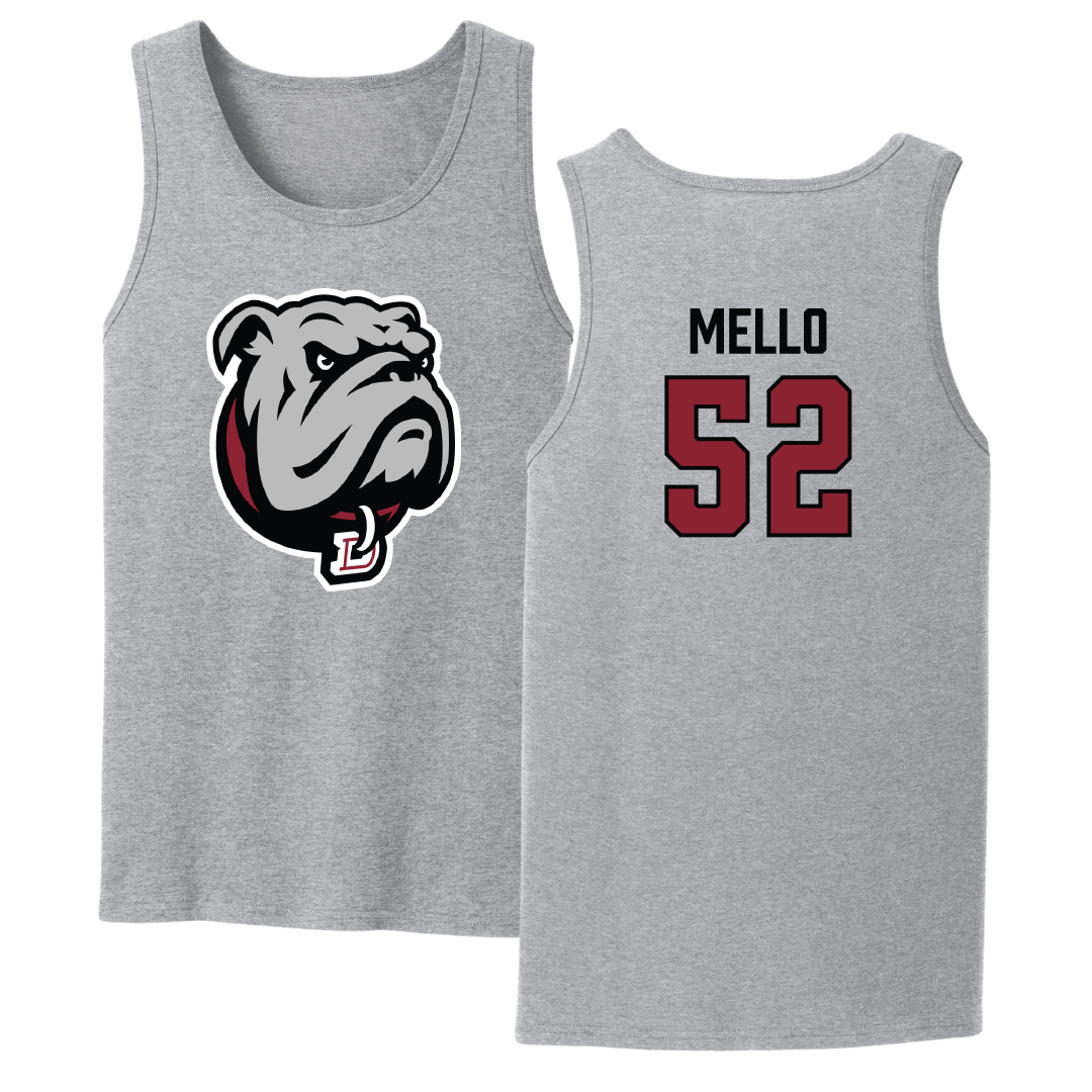 Dean College Baseball Sport Gray Tank Top - #52 Nolan Mello