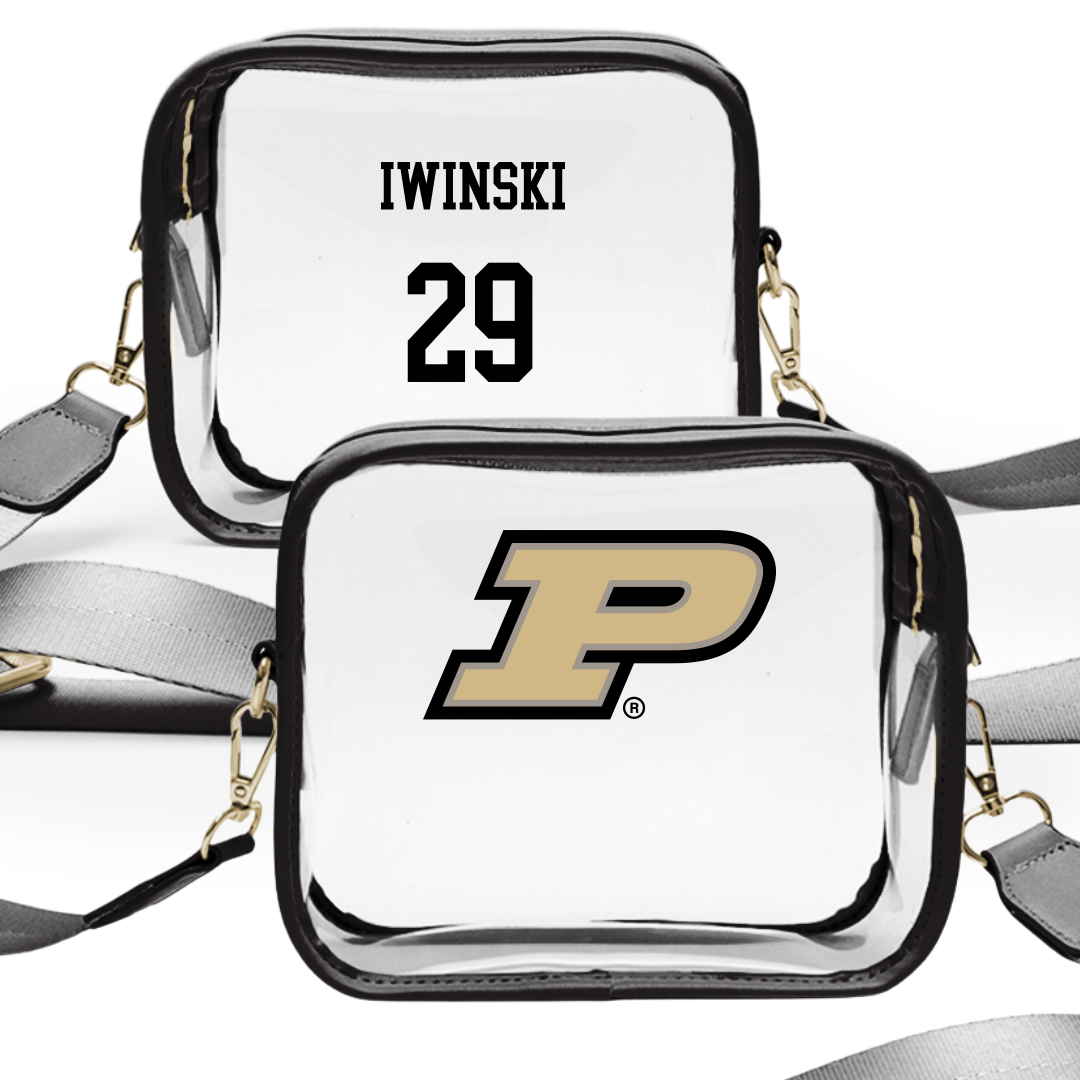 Purdue University Baseball Black Clear Stadium Bag - #29 Kyle Iwinski