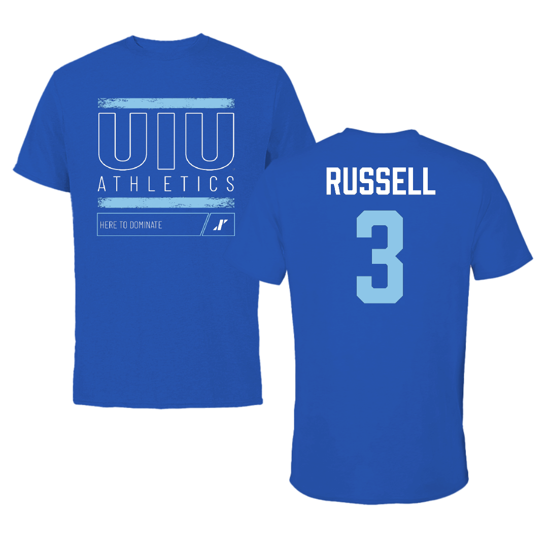 Upper Iowa University Soccer (W) Blue Dominate Tee - #3 Eve Russell