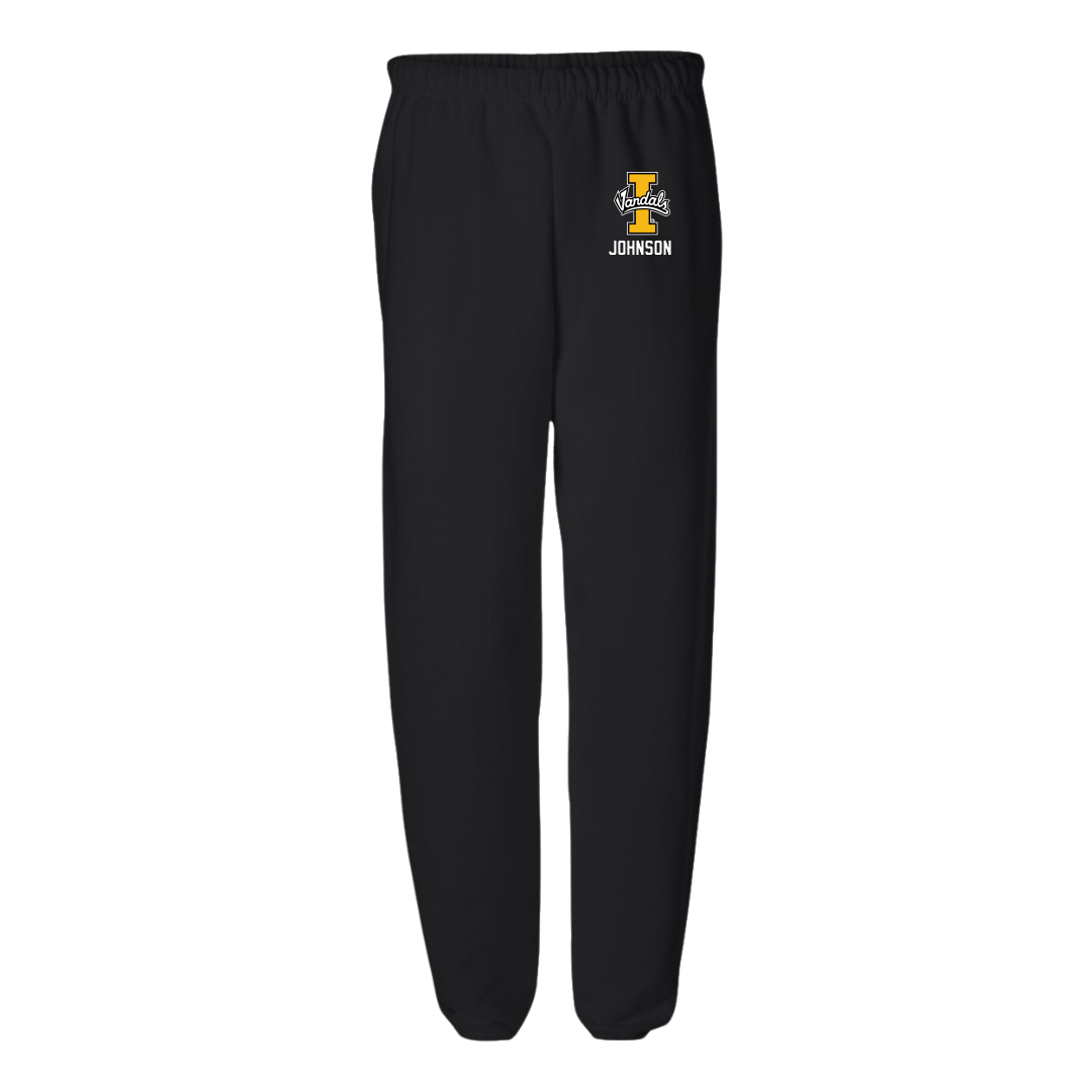 University of Idaho Golf (M) Black Sweatpants - Sam Johnson