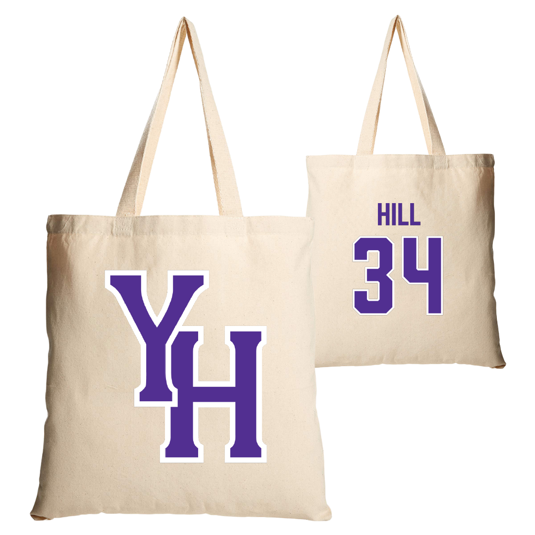 Young Harris College Softball Tan Canvas Tote Bag - #34 Anna Hill