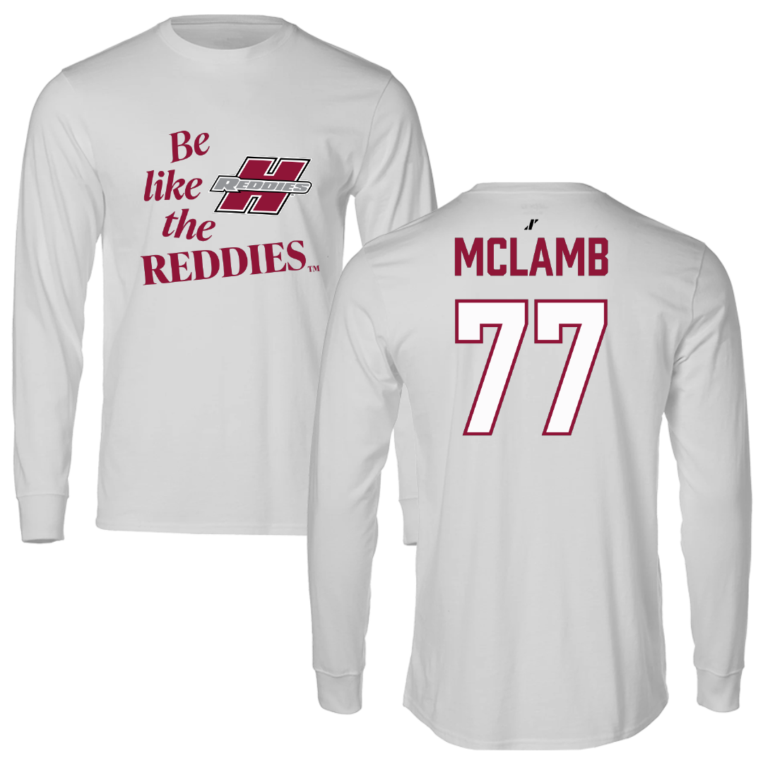 Henderson State University Softball Light Gray Be Like Us Long Sleeve - #77 Mary McLamb