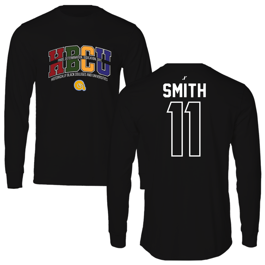 Albany State University Football Black HBCU Long Sleeve - #11 Jordan Smith
