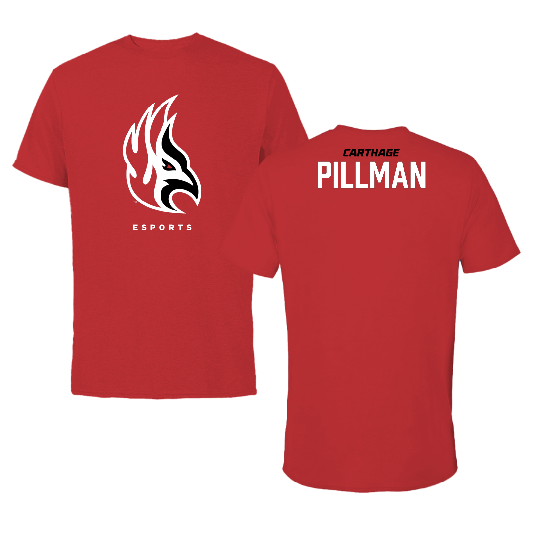 Carthage College Esports Red Tee - Jena Pillman