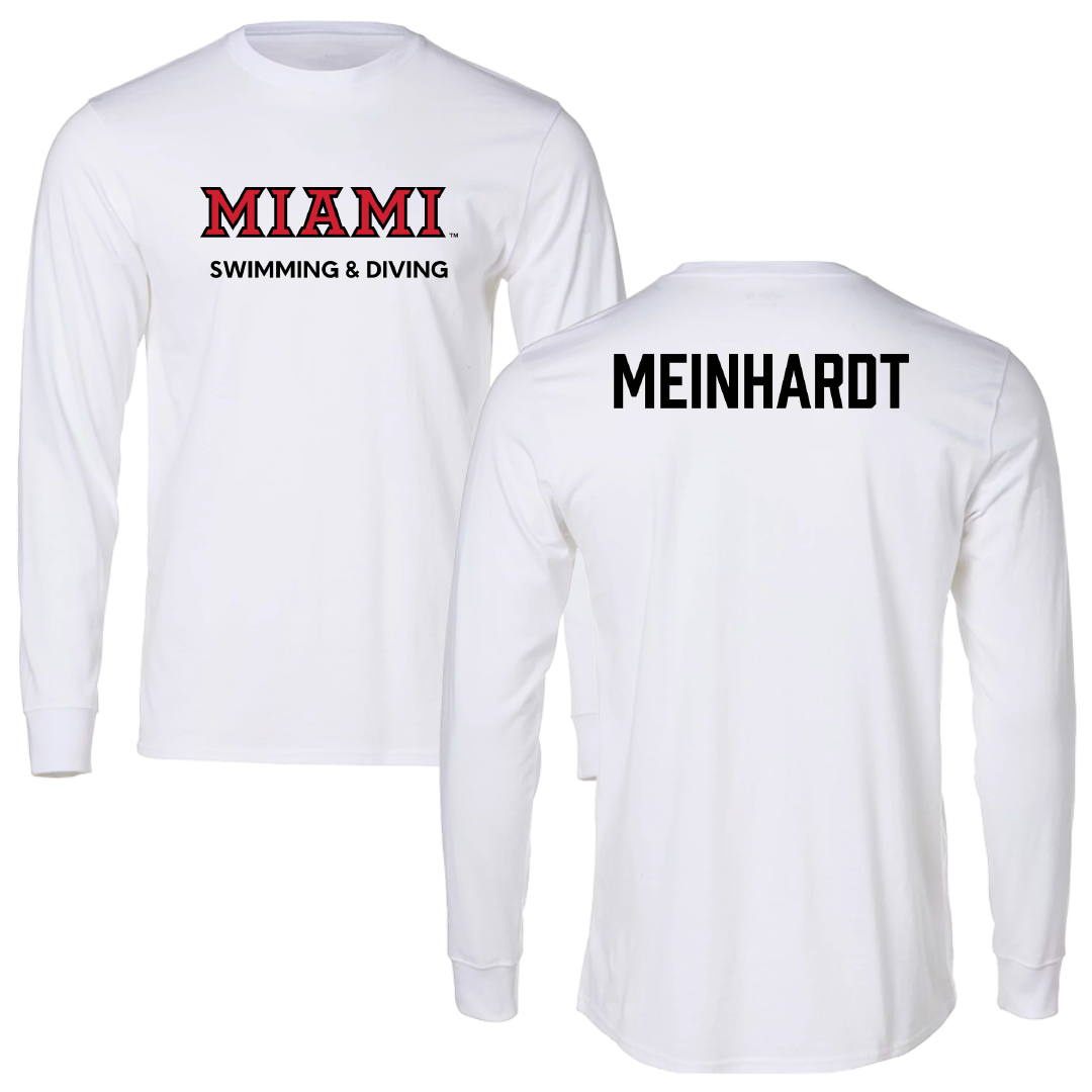 Miami University (Ohio) Swimming & Diving White Performance Long Sleeve - Mia Meinhardt