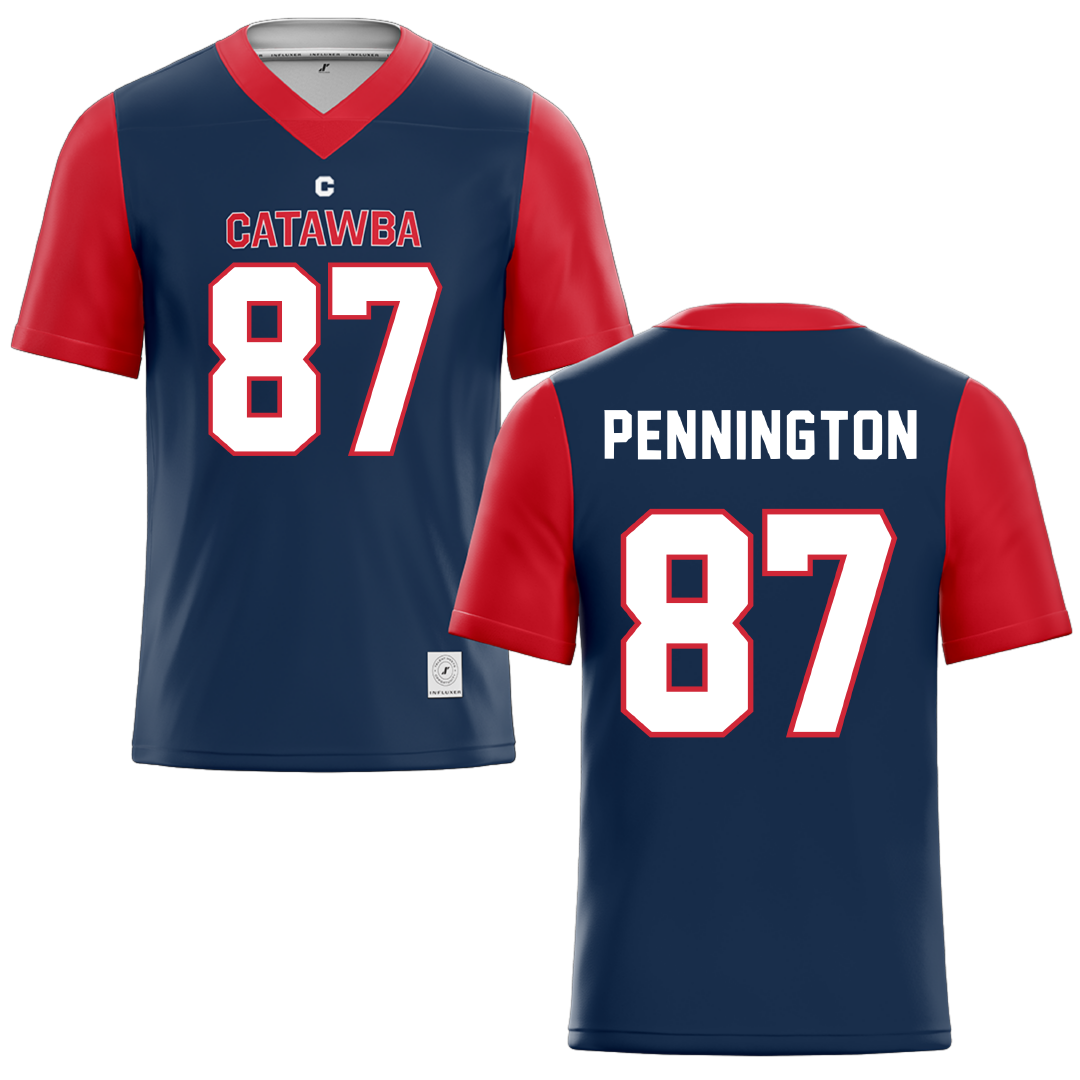 Catawba College Navy Football Jersey - #87 Colby Pennington