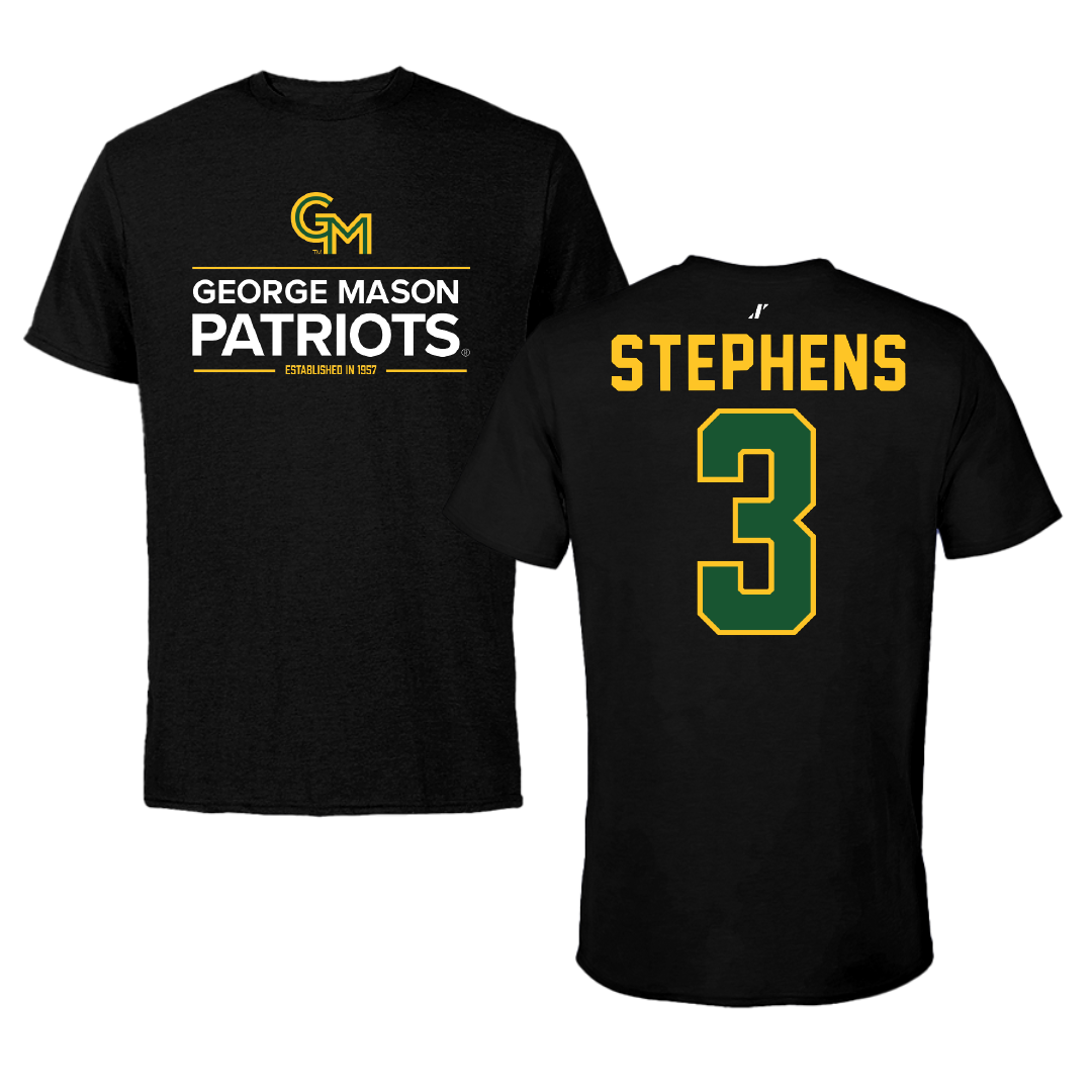 George Mason University Soccer Black General Performance Tee - #3 Levi Stephens