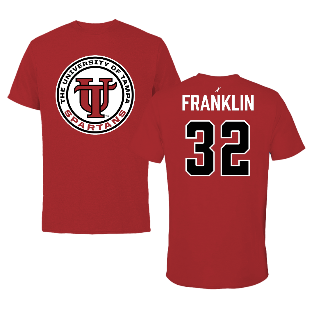 University of Tampa Basketball (W) Canvas Red Tee - #32 Ryan Franklin