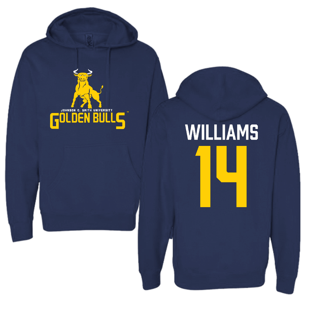 Johnson C. Smith University Softball Navy Hoodie - #14 Kaudia Williams