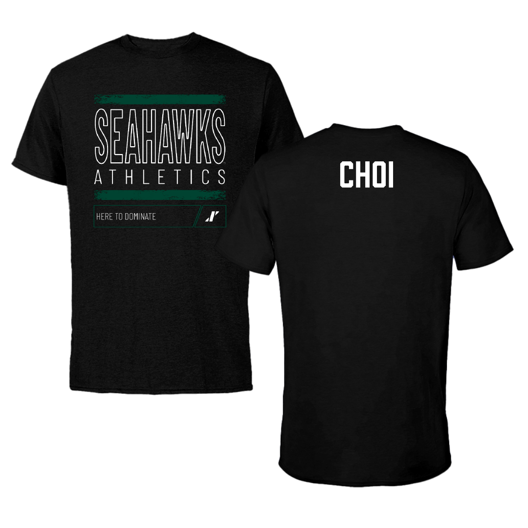 Wagner College Golf Black Dominate Tee - Thomas Choi