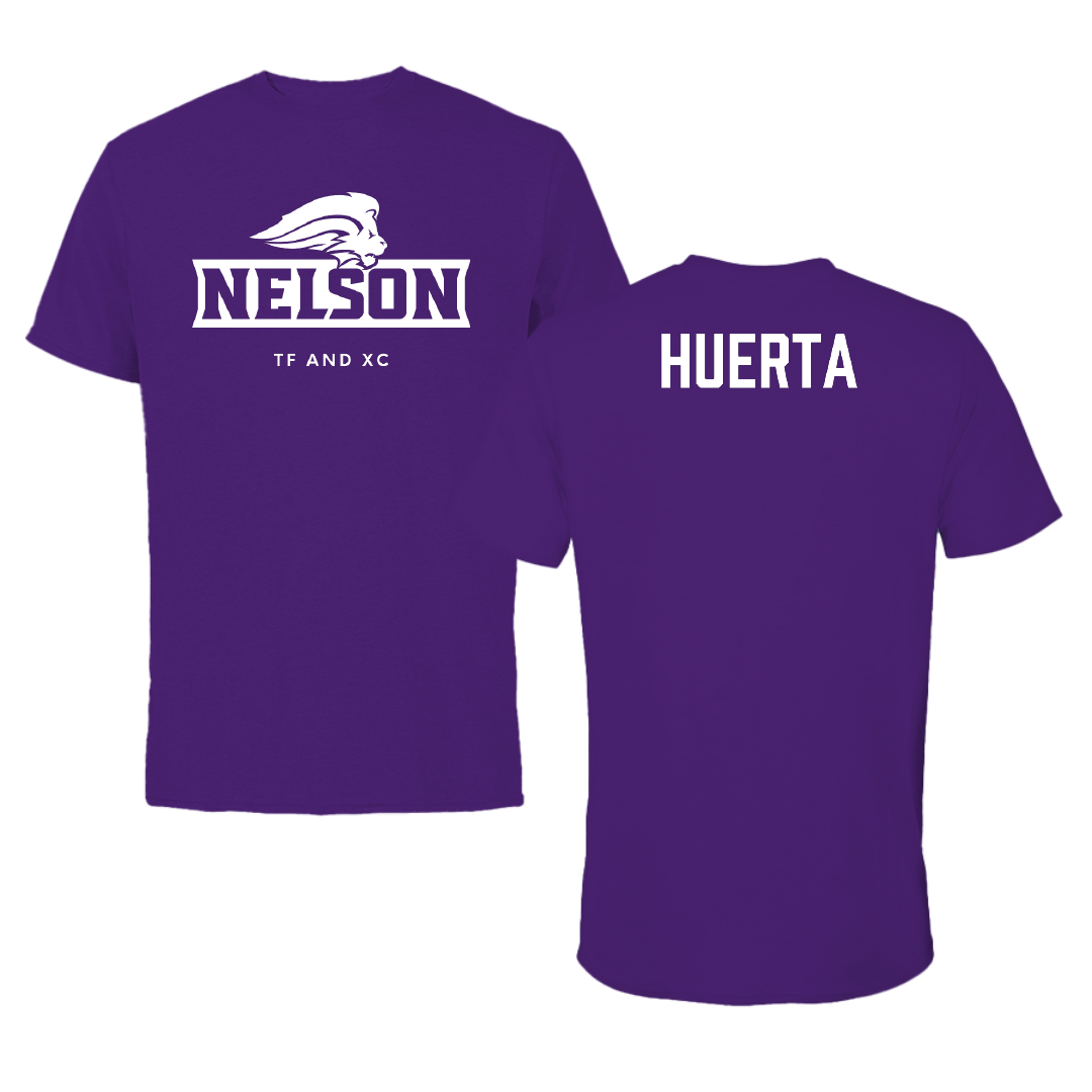 Nelson University TF and XC Purple Tee - Genesis Huerta