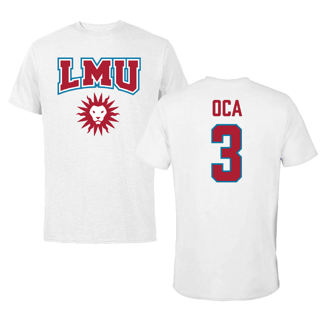 Loyola Marymount University Soccer (W) White Performance Tee - #3 Natalie Oca