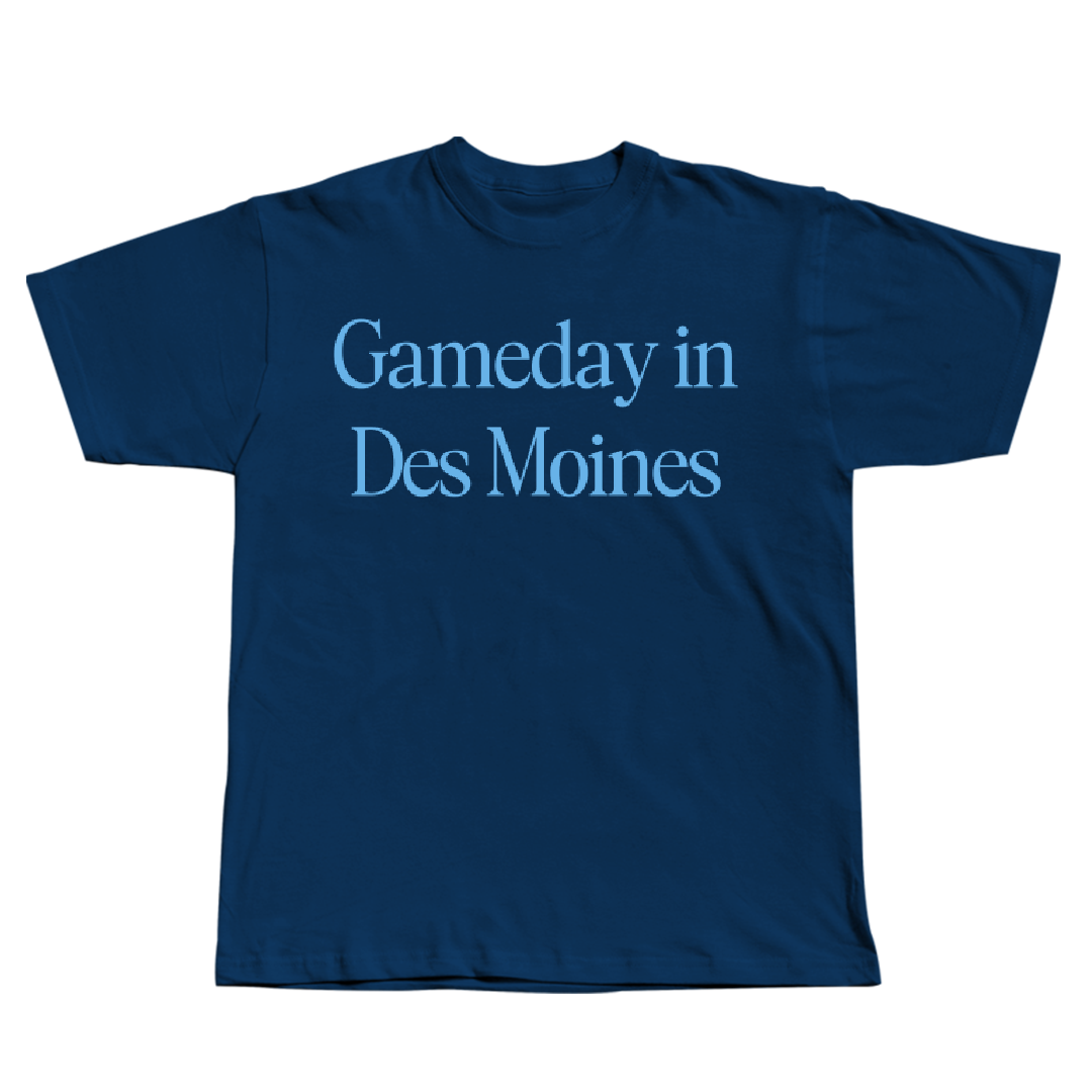 Drake University Football Navy Gameday Tee - #83 Sam Bruno