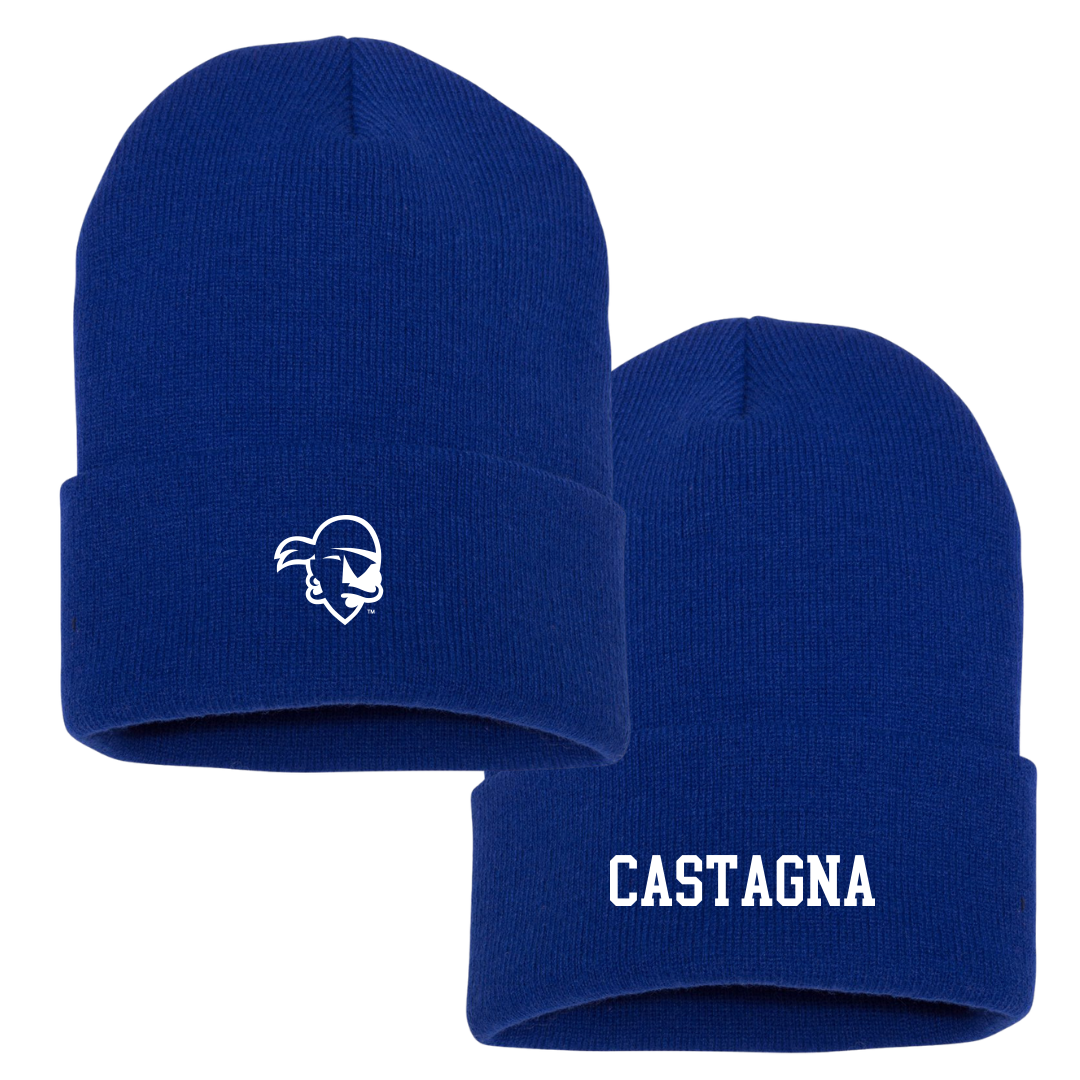 Seton Hall University TF and XC Blue Beanie - Laura Castagna
