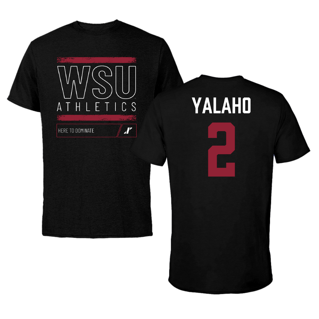 Washington State University Basketball (M) Black Dominate Tee - #2 Eemeli Yalaho