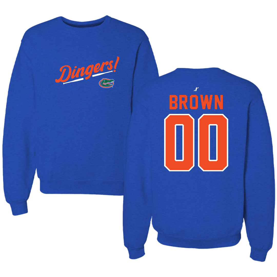 University of Florida Softball Blue Dingers Crewneck - #00 Ava Brown