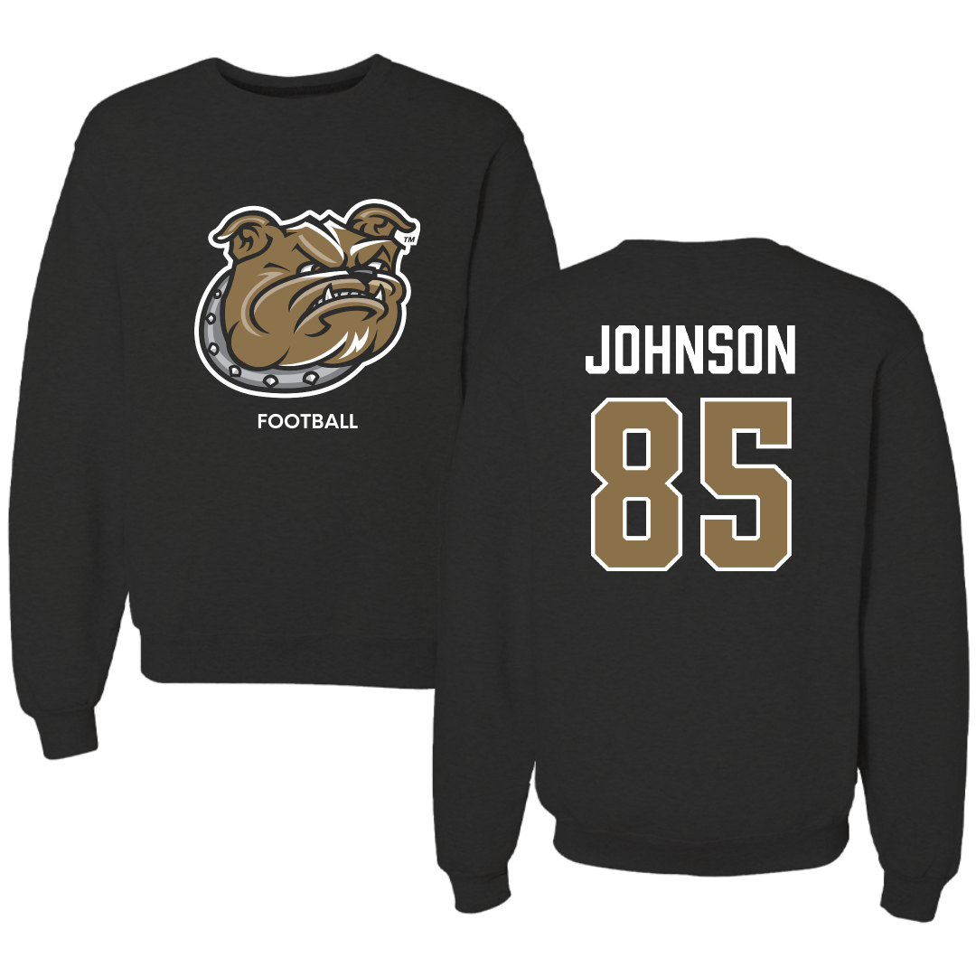 Bryant University Football Black Crewneck - #85 Patrick Johnson