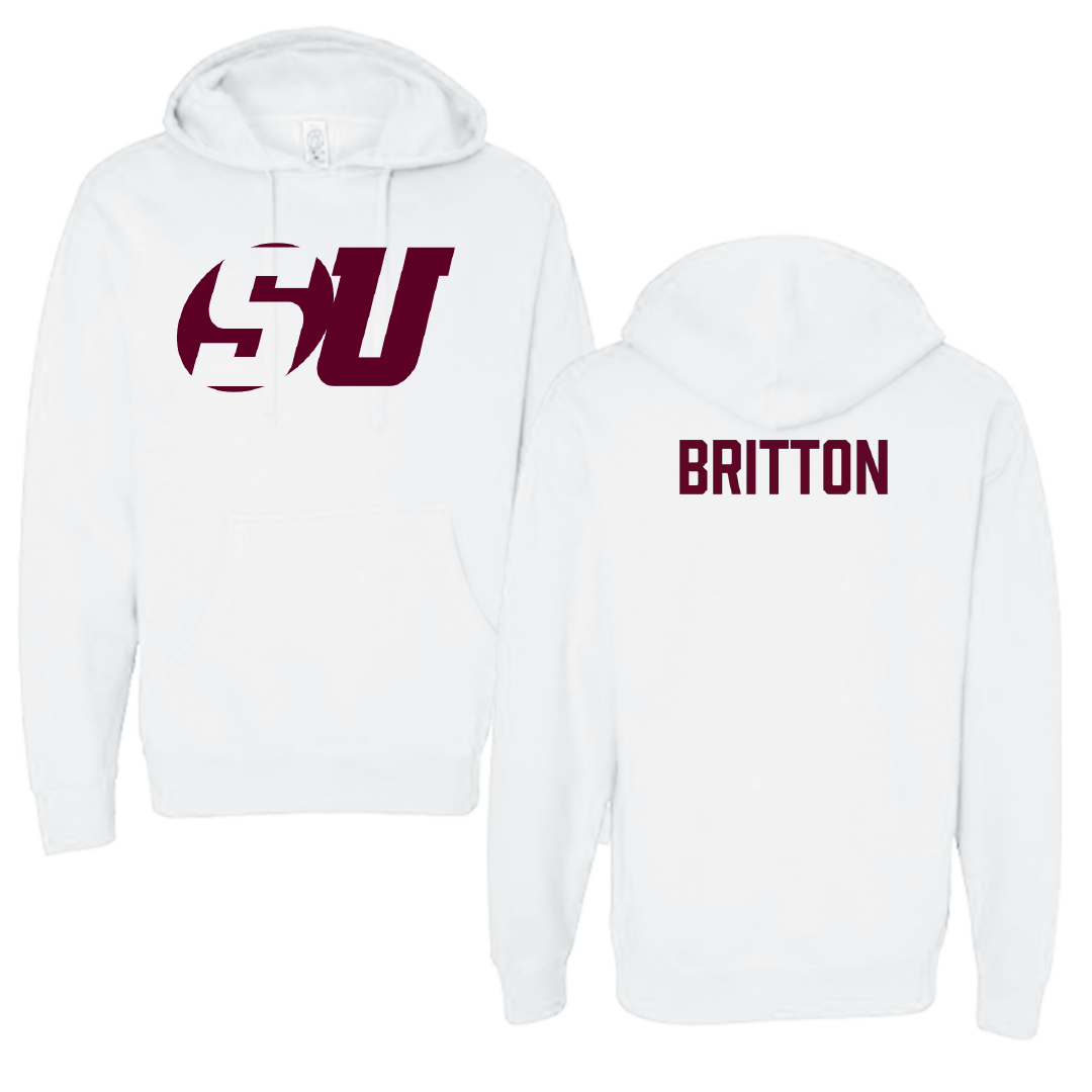 Schreiner University TF and XC White Hoodie - Justin Britton