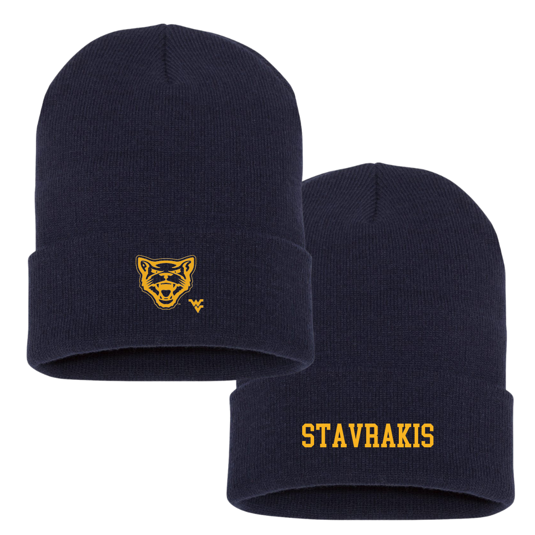 Potomac State College Baseball Navy Beanie - #24 Jacob Stavrakis