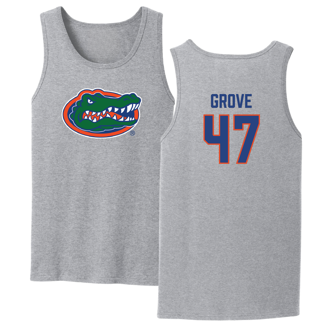 University of Florida Lacrosse Sport Gray Tank Top - #47 Sara Grove