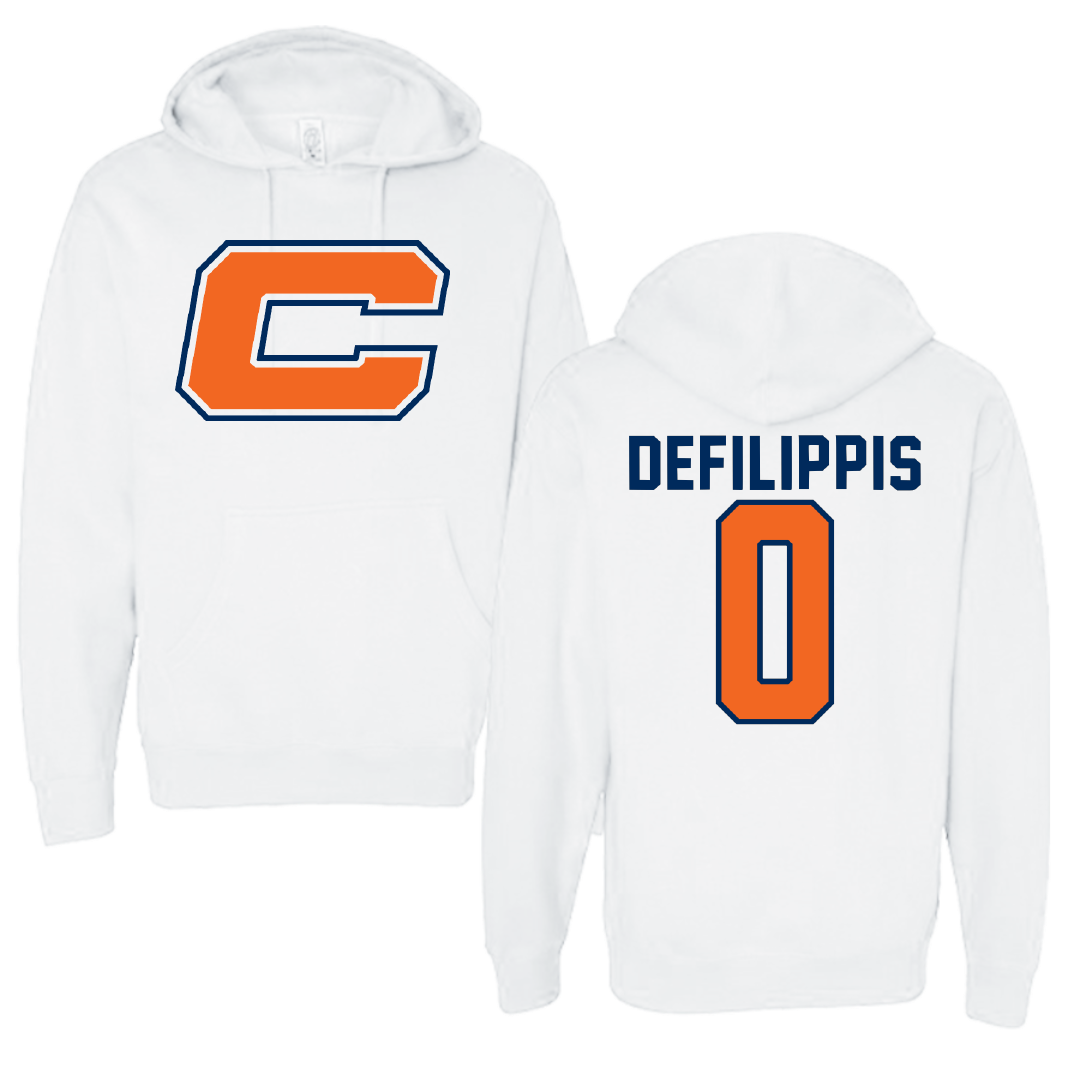 Carroll University Lacrosse White Hoodie - #0 Anthony Defilippis