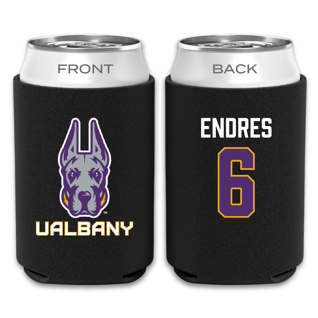 University at Albany Lacrosse Black Can Cooler - #6 Regan Endres