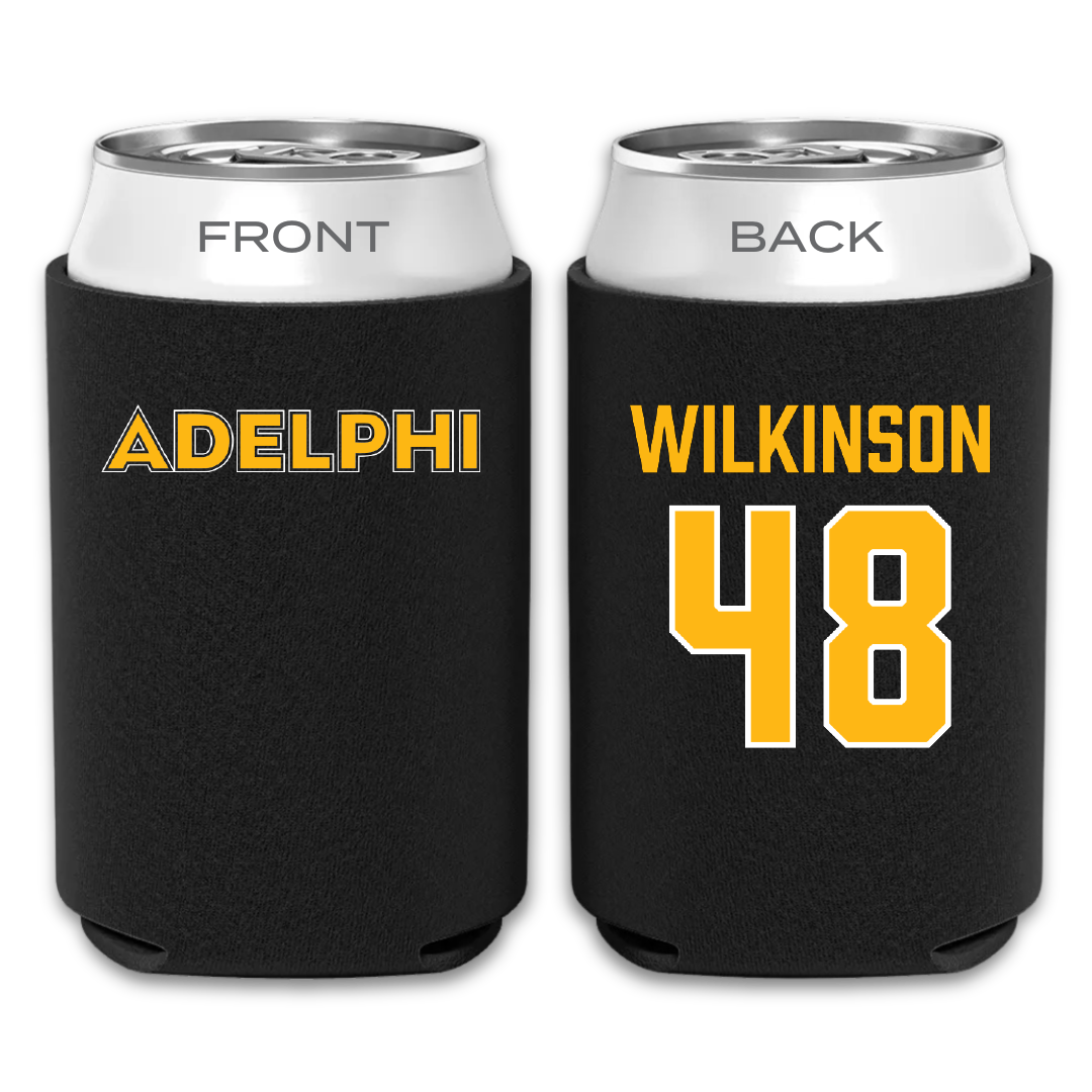 Adelphi University Baseball Black Can Cooler - #48 Justin Wilkinson