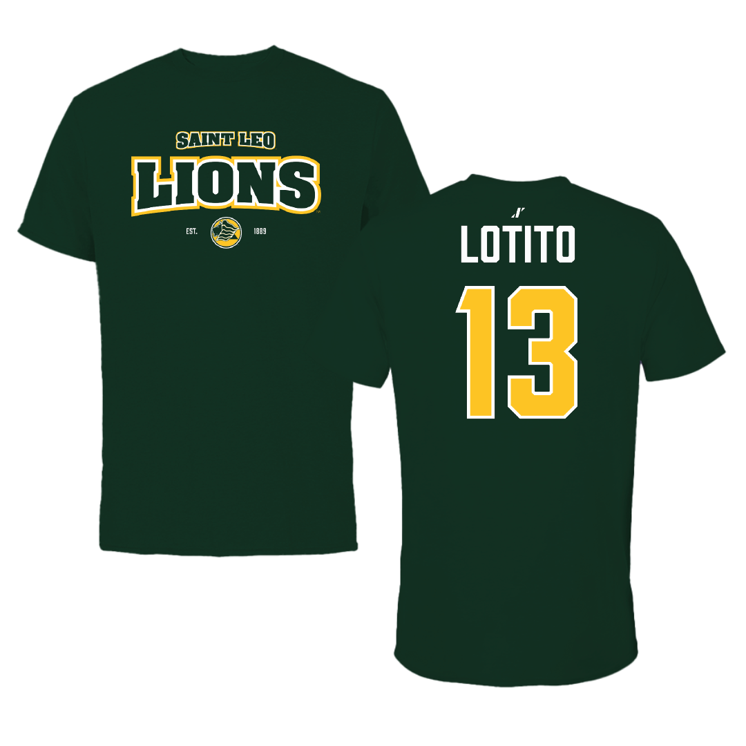 Saint Leo University Soccer (M) Forest Green General Tee - #13 Tyler Lotito