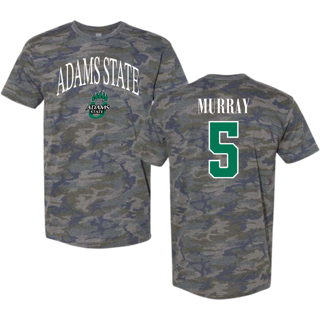 Adams State University Baseball Vintage Camo Tee - #5 Connor Murray