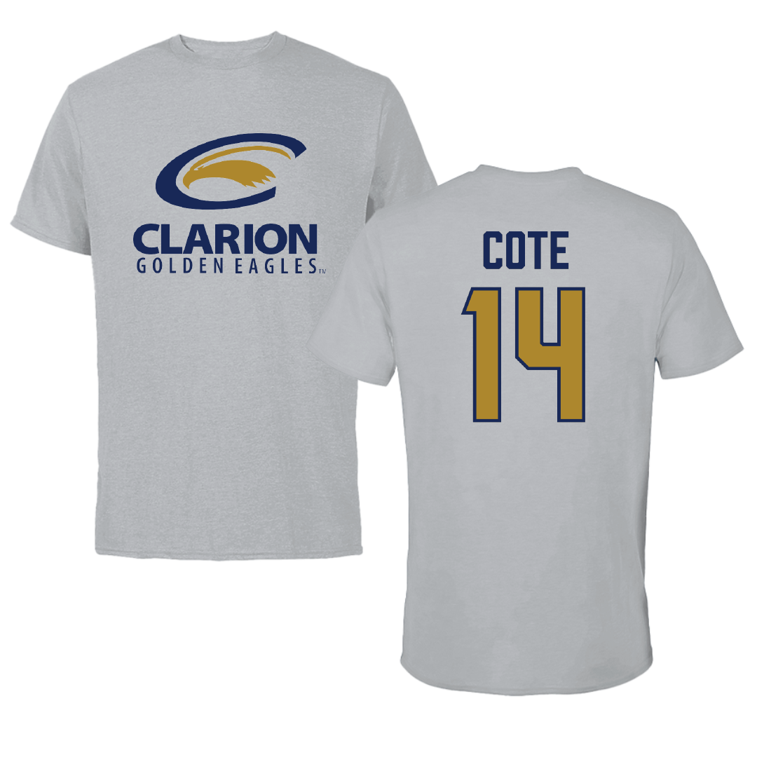 PennWest Clarion Basketball Sport Gray Tee - #14 Gavin Cote