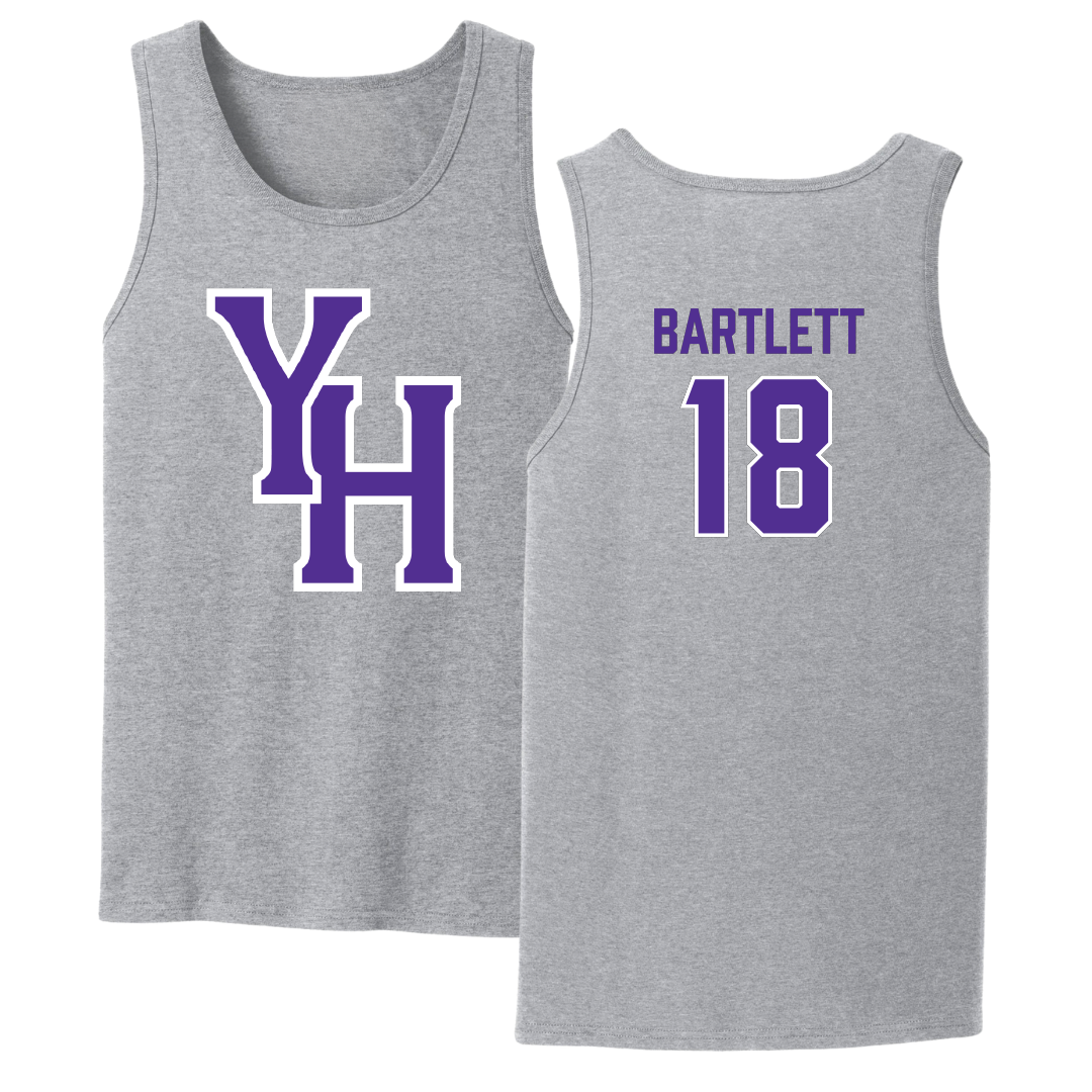 Young Harris College Lacrosse Sport Gray Tank Top - #18 Jordan Bartlett