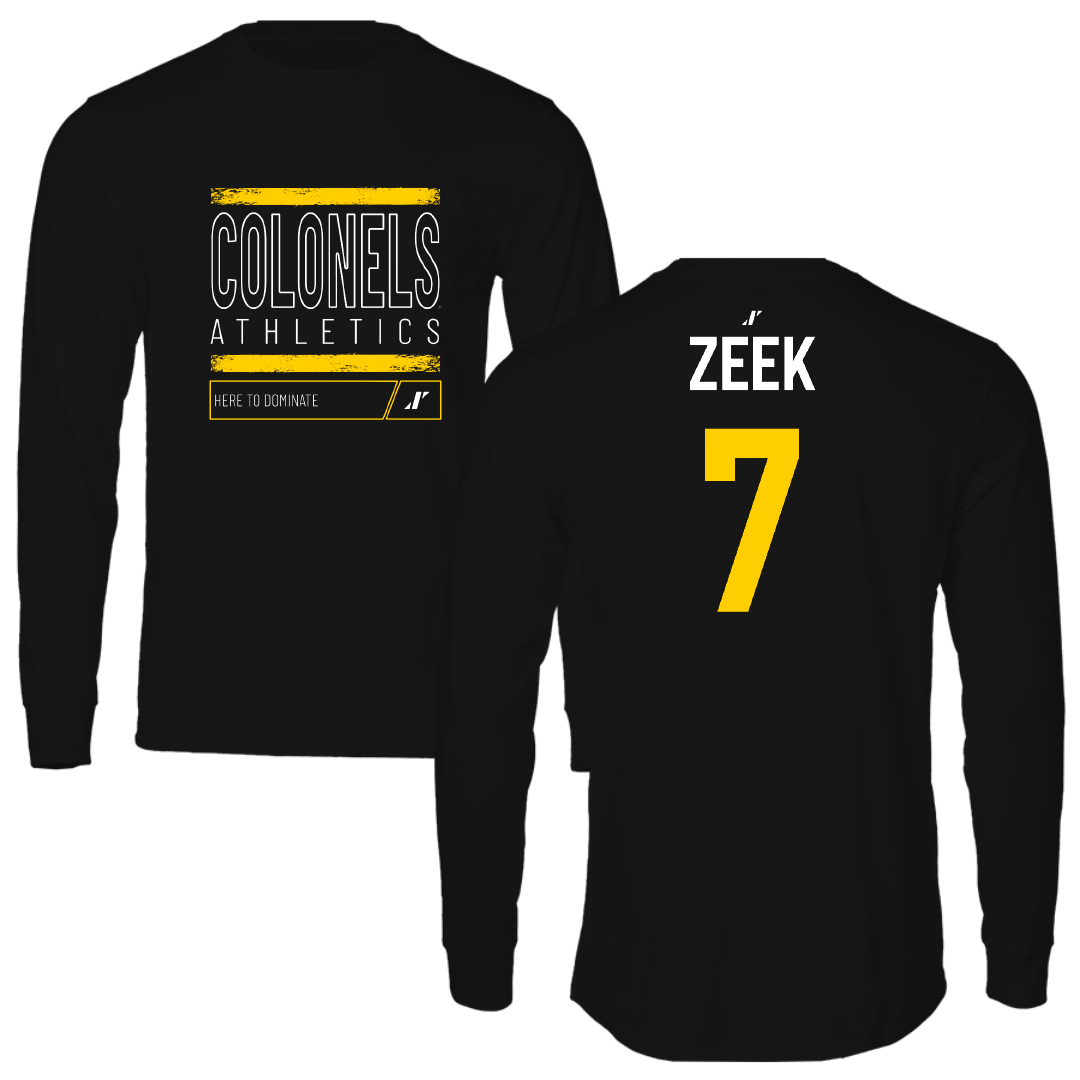 Centre College Lacrosse (W) Black Dominate Performance Long Sleeve - #7 Catherine Zeek