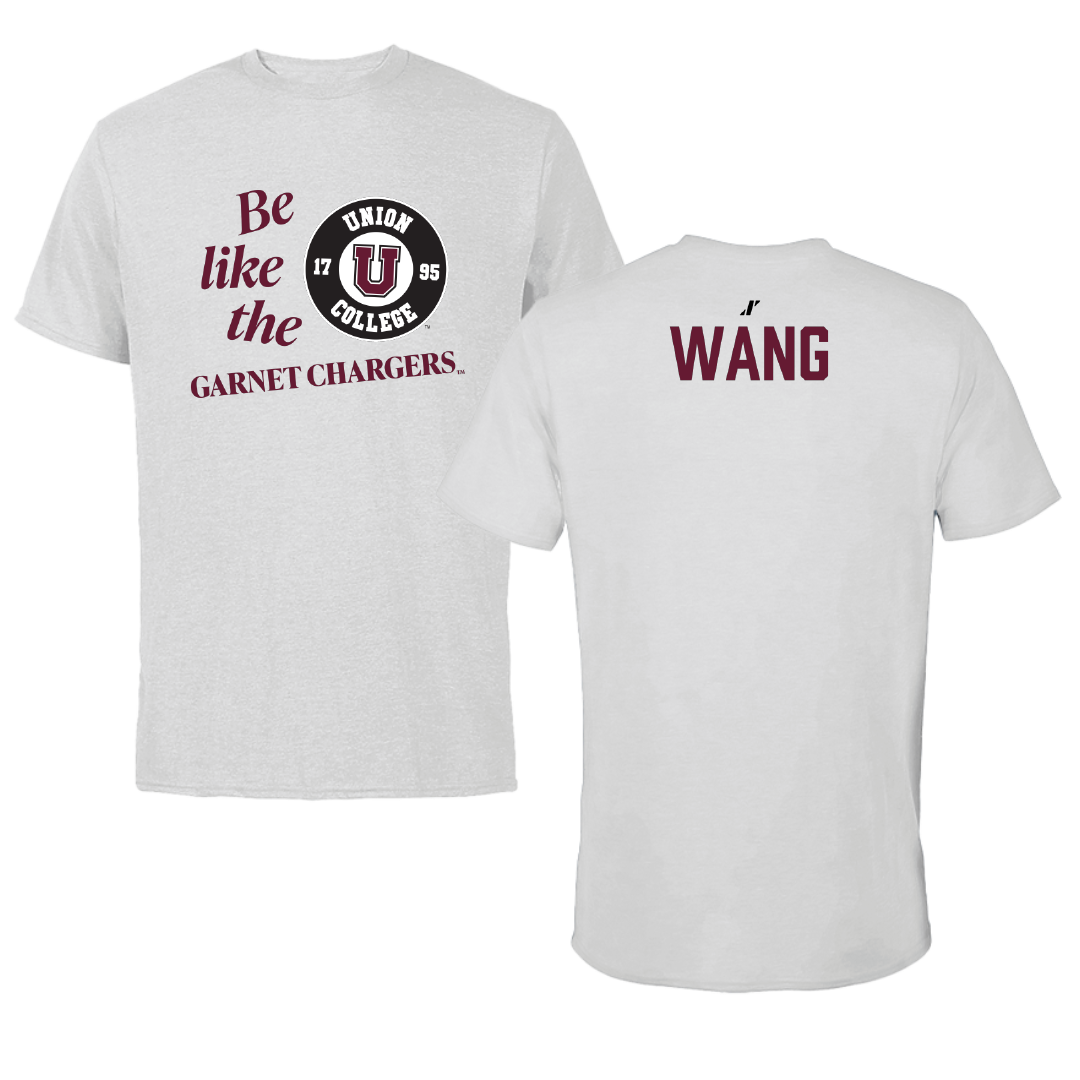 Union College Tennis Light Gray Be Like Us Performance Tee - David Wang