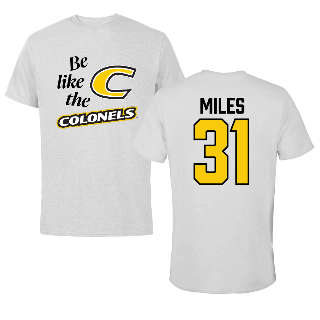 Centre College Soccer Light Gray Be Like Us Tee - #31 Ashlyn Miles