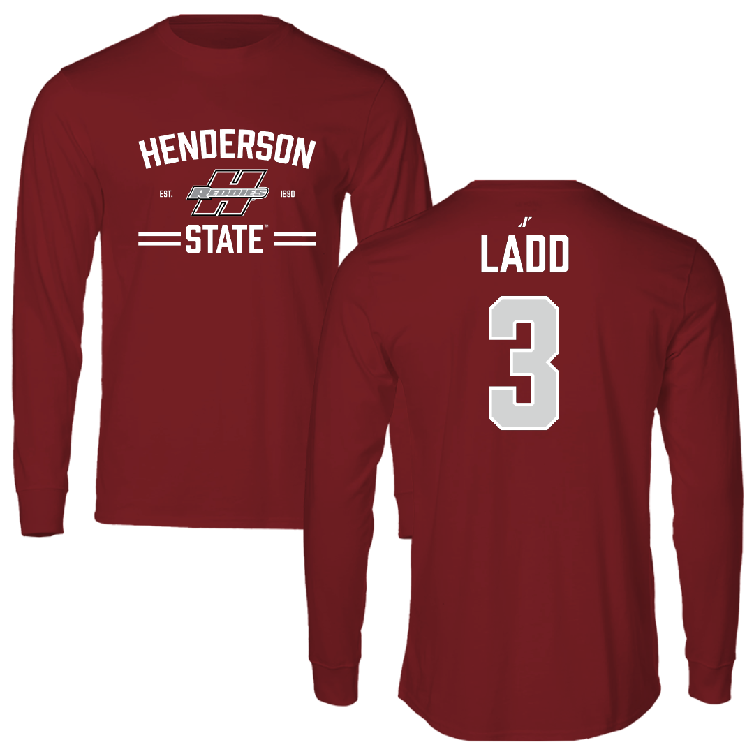 Henderson State University Baseball Cardinal General Long Sleeve - #3 Driftin Ladd