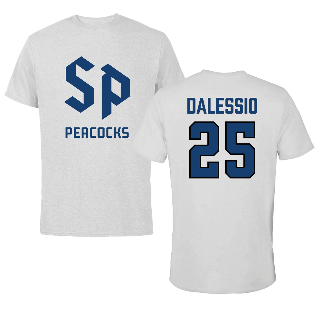 Saint Peter's University Baseball Light Gray Performance Tee - #25 Louis DAlessio
