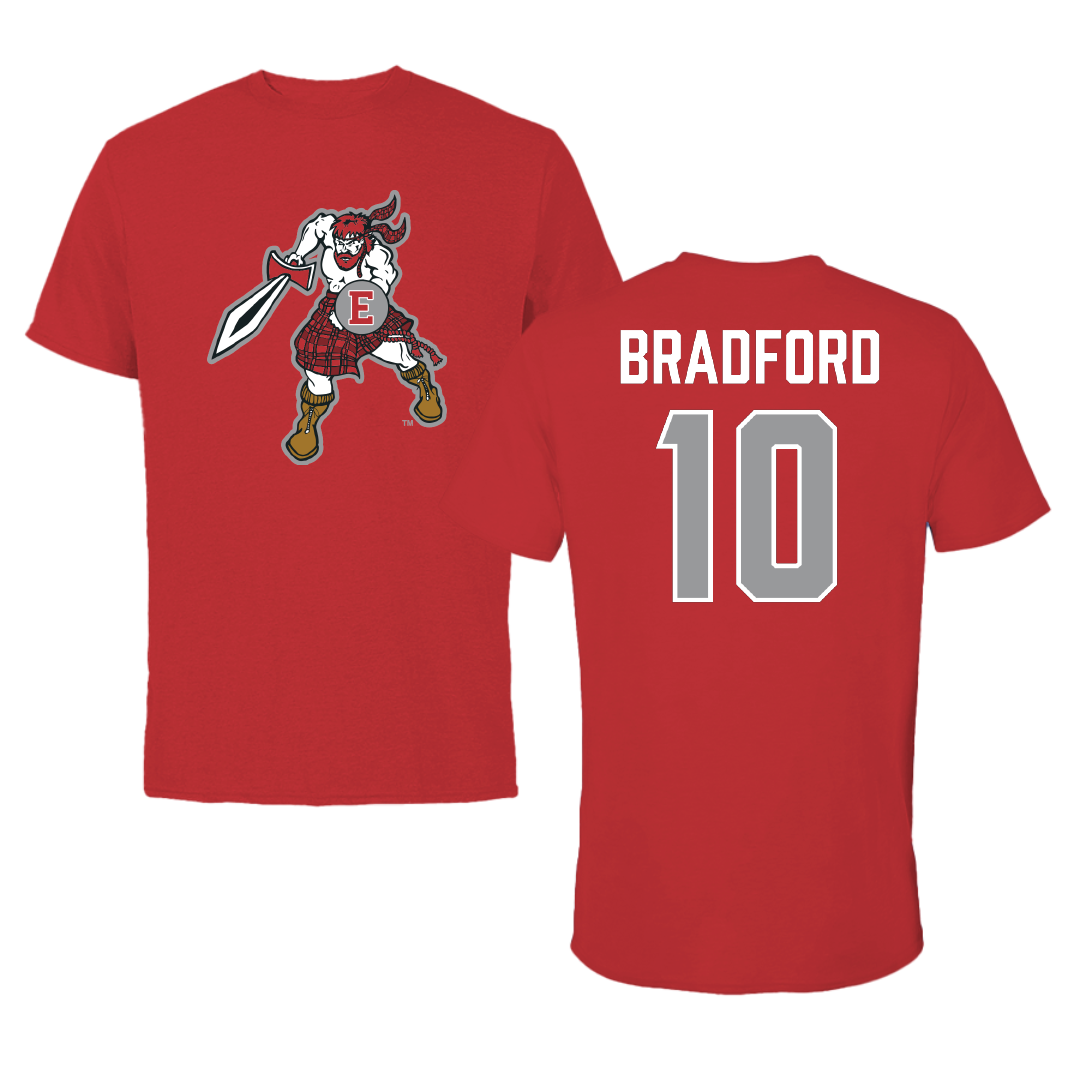PennWest Edinboro Basketball (M) Red Performance Tee - #10 Dakari Bradford