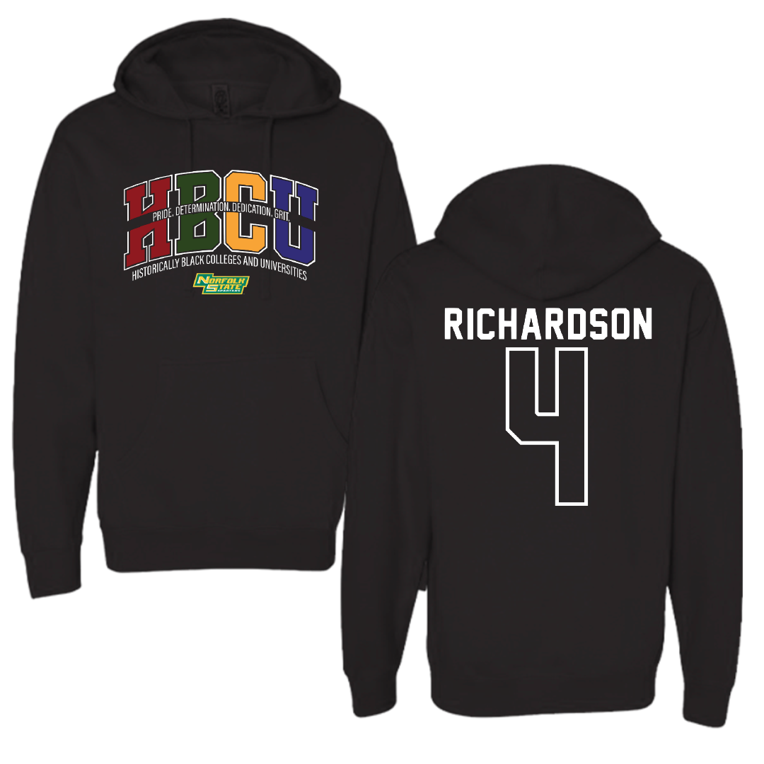 Norfolk State University Basketball Black HBCU Hoodie - #4 Anjanae Richardson